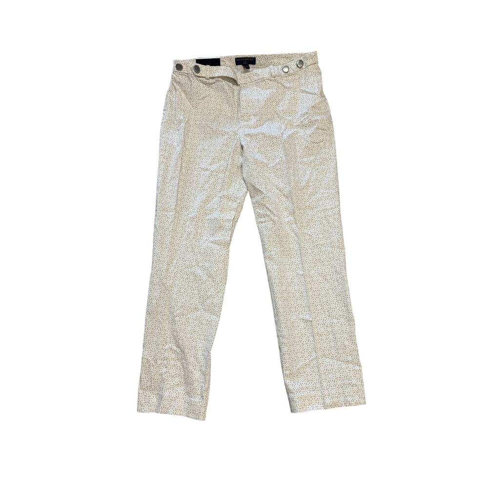 Banana Republic 8 Ryan fit white tan geometric
Print capri nwt